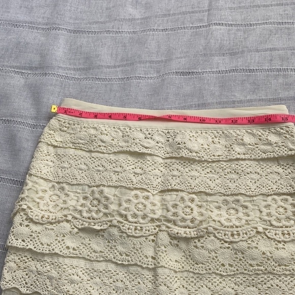 Blue Rain creamy white crochet skirt. - Picture 8 of 13